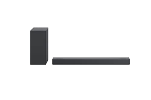 LG DS75Q 3.1.2 Soundbar (380W) mit kabellosem Subwoofer & MERIDIAN-Technologie (Dolby Atmos, HDMI, Bluetooth), Dark Steel Silver von LG