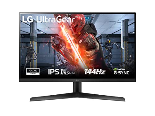 LG Electronics 27GN60R-B 68,5 cm (27 Zoll) Ultra Gear Full HD IPS Gaming Monitor (144 Hz, 1MS, NVIDIA G-Sync Compatible, AMD Free Sync Premium, HDR 10) schwarz von LG Electronics