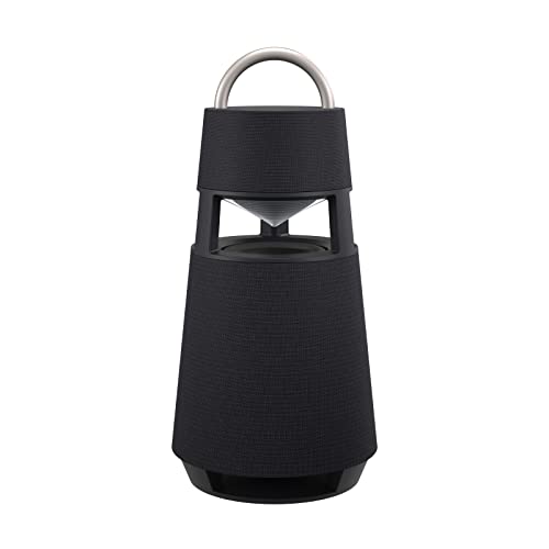 LG Electronics XBOOM 360 DRP4B, tragbarer Bluetooth-Lautsprecher (120 Watt, 360 Grad Sound, Beleuchtung), Schwarz [Modelljahr 2021] von LG
