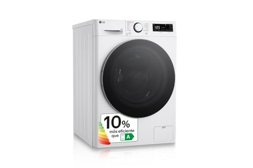LG F4WR6010A1W Intelligente Waschmaschine, 10 kg, AI Direct Drive, 1400 U/min, Frontlader, Klasse A, TurboWash 360 °, Dampf, Serie 600, Weiß von LG