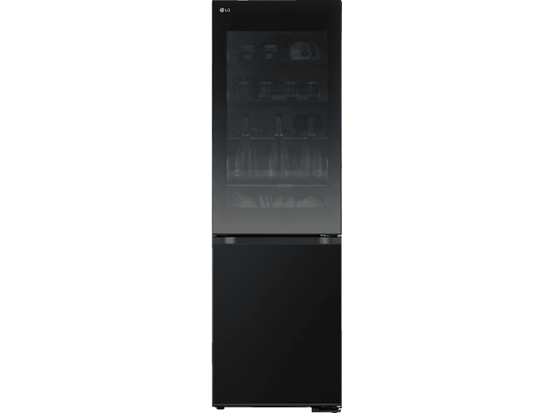 LG GBG5160CEV InstaView® Kühlgefrierkombination (C, 349 l, 1860 mm hoch, Essence Black Steel ) von LG