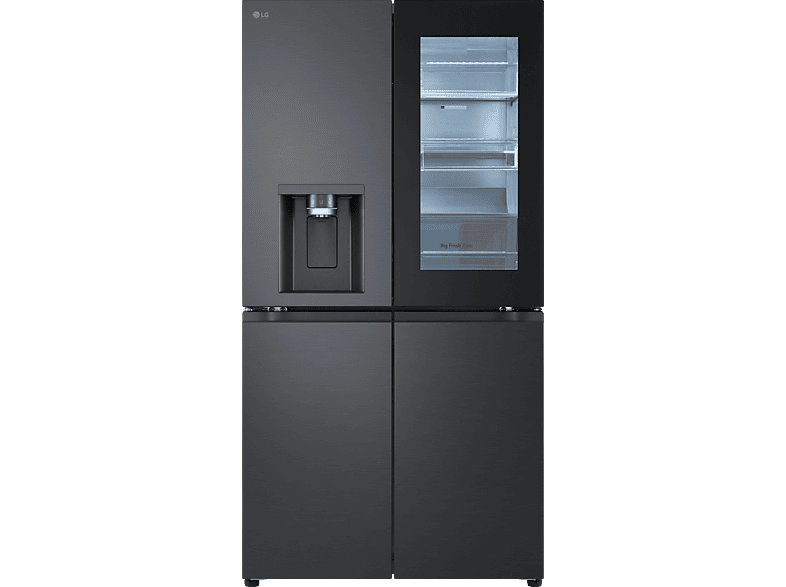 LG GMG960EVEE InstaView® Multi-Door mit Craft Ice French-Door (638 l, E, 1792 mm hoch, Essence Black Steel) von LG