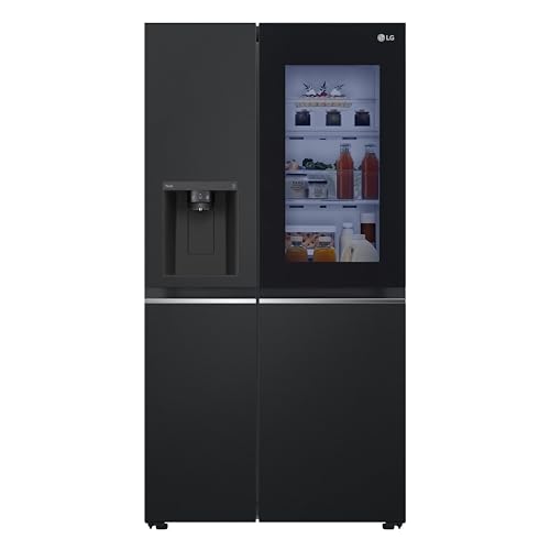 LG GSGV81EPLL Side-by-Side Kühlschrank mit Instaview | Eis-, Crushed Ice und Wasserspender | Total No Frost | DoorCooling+ | Essence Matte Black von LG
