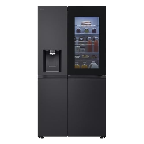 LG GSXE91EVAD Side by Side Kühlschrank und Gefrierfach mit InstaView, Klasse D, 628 Liter Kapazität, Wassertank, Essence Matte Black LG GSXE91EVAD Side by Side Kühlschrank und Gefrierfach mit InstaView, Klasse D, 628 Liter Kapazität, Wassertank, Essence Matte Black von LG