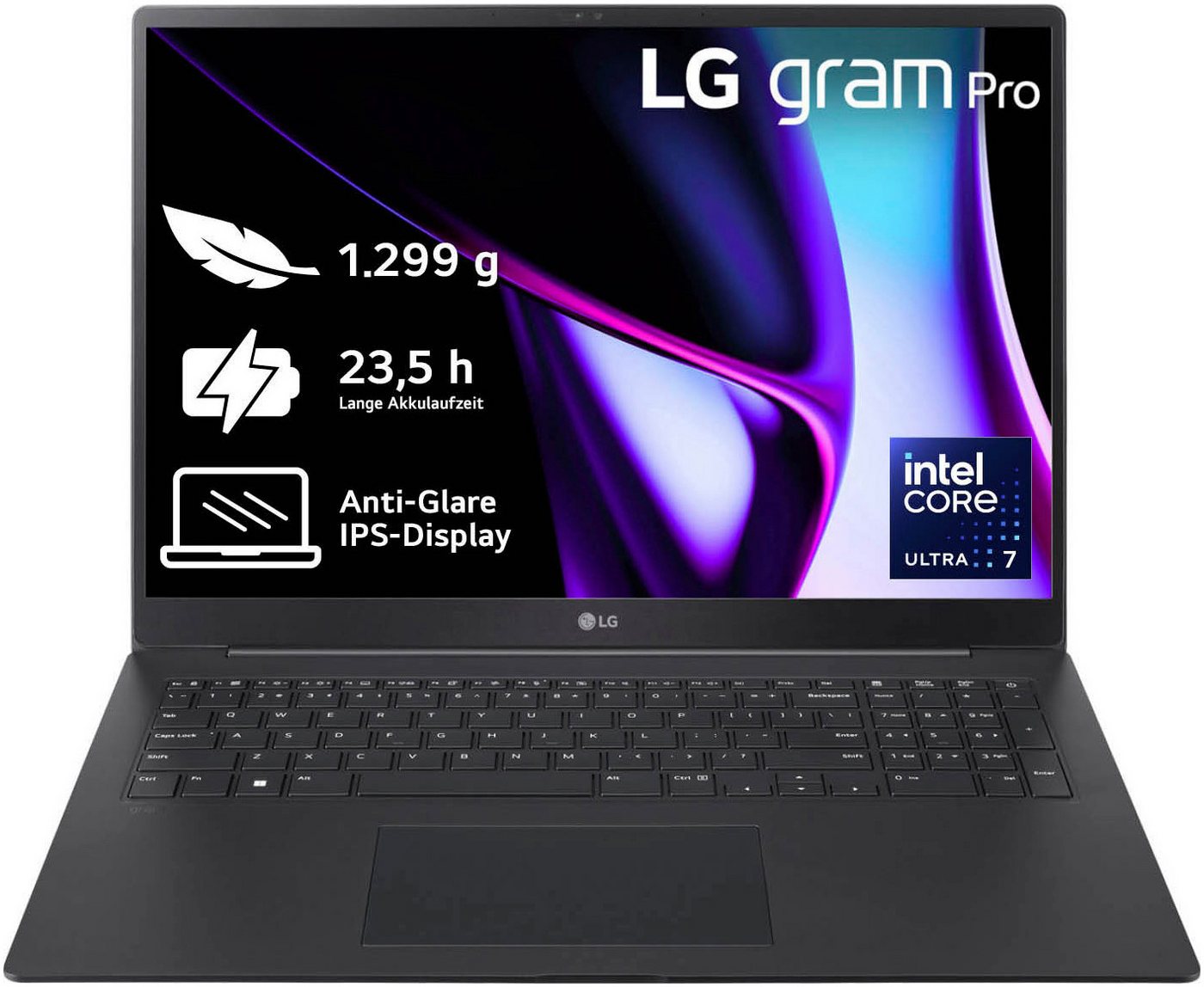 LG Gram Pro 17 Ultralight Laptop, IPS Display, 16GB RAM, Windows 11 Home, Business-Notebook (43,18 cm/17 Zoll, Intel Core Ultra 7 155H, ARC, 1000 GB SSD, 17Z90SP-G.AA78G, 2024) von LG