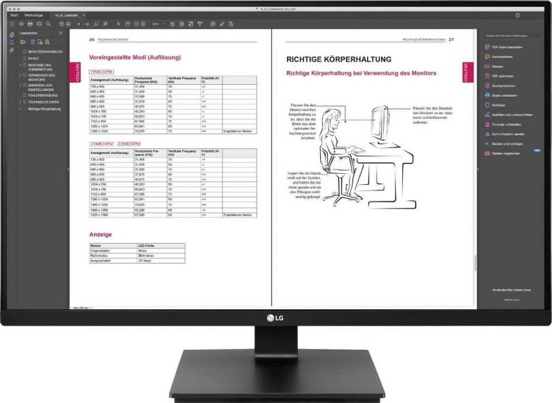 LG LG 27BN65QP-B TFT-Monitor (2.560 x 1.440 Pixel (16:9), 5 ms Reaktionszeit, 75 Hz, IPS Panel) von LG