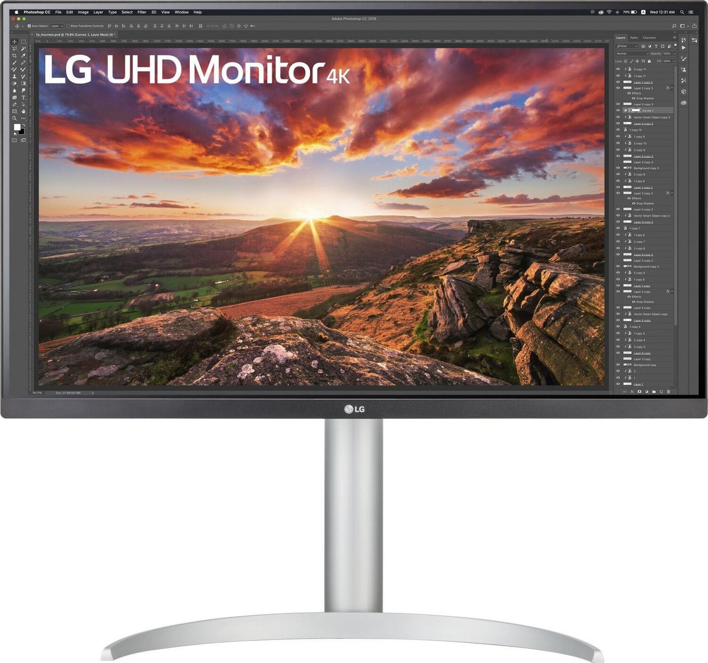 LG LG 27UP85NP-W TFT-Monitor (3.840 x 2.160 4K UHD, 5 ms Reaktionszeit, 60 Hz, IPS Panel) von LG