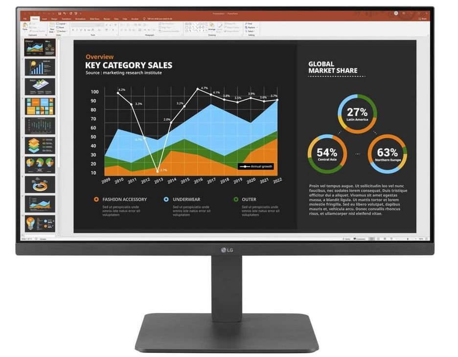 LG MONITOR 27BR650B-C.AEU 68,6 cm (27 ) 1920 x 1080 Pixel Full HD LED Grau [Energieklasse E] (27BR650B-C) von LG