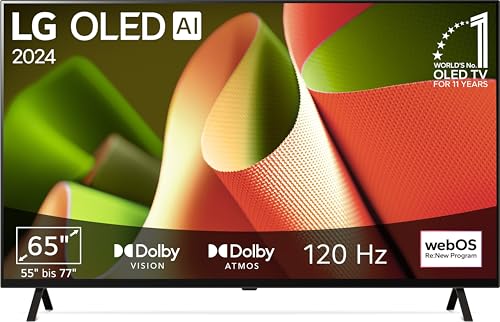 LG OLED65B49LA TV 65" (165 cm) OLED Fernseher (α8 4K AI-Prozessor, webOS 24, Dolby Vision, bis zu 120Hz) [Modelljahr 2024] von LG