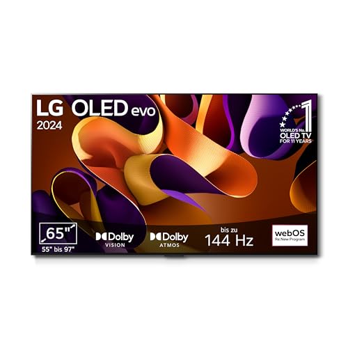 LG OLED65G48LW TV 65" (165 cm) OLED evo Fernseher (α11 4K AI-Prozessor, Dolby Vision, bis zu 120Hz) [Modelljahr 2024] von LG