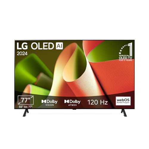 LG OLED77B4ELA TV 195 cm (77 Zoll) OLED Fernseher (α8 4K AI-Prozessor, webOS 24, Dolby Vision, bis zu 120Hz) [Modelljahr 2024] von LG