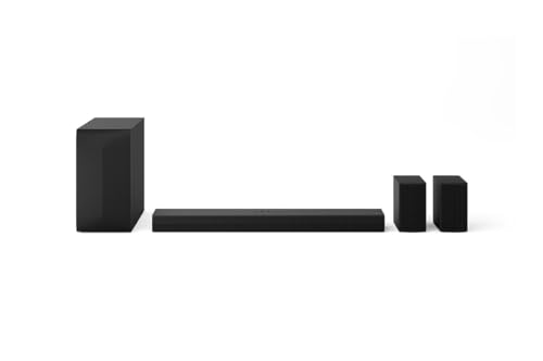 LG S60TR Intelligente Soundbar, 440 W, 5.1 Kanäle, Surround-Sound Dolby Digital und DTS, breite Konnektivität, HDMI, Bluetooth, USB, optischer Eingang, Schwarz von LG
