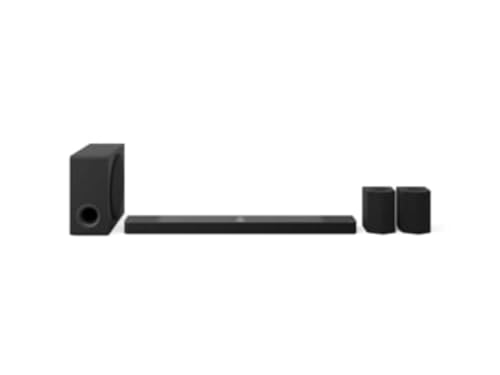 LG S95TR Intelligente Soundbar, 810 W, 9.1.5 Kanäle, Surround-Sound, Dolby Atmos und DTS, breite Konnektivität, Bluetooth, USB, optischer Eingang, Schwarz von LG