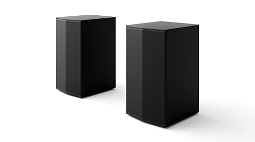 LG SPT8-S Rücklautsprecher-Set, Rücklautsprecher-Set für Soundbars, 100 W Leistung und 2,0 Kanäle, leistungsstarker und Surround-Sound, platzsparendes Design, Schwarz von LG ELECTRONICS