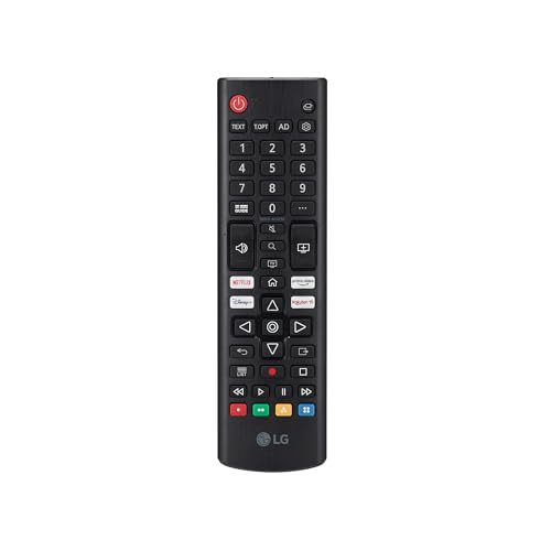 LG SR23GA Universal-Fernbedienung, Infrarot-Fernbedienung, kompatibel mit Basic- und Smart-TVs, Tasten Netflix, Amazon und Disney, Schwarz von LG