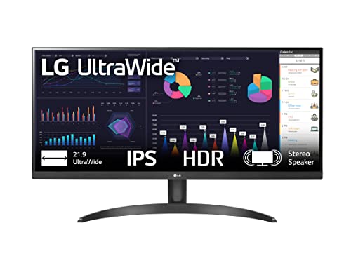 LG UltraWide™ 29WQ60A-B Ultra-Wide PC-Monitor 29 Zoll (63,2 cm) – IPS-Panel UWFHD Auflösung (2560 x 1080), 5 ms GtG 100 Hz, HDR 10, sRGB 99%, AMD FreeSync, neigbar, USB-C, integrierte Lautsprecher von LG