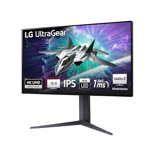 LG Electronics 27GR95UM-B.AEU Ultragear MiniLED Gaming IPS-Monitor 27" (68,4cm), 2340 x 2160, 16:9, 1ms GtG, 144 Hz, VESA DisplayHDR 1000, NVIDIA G-Sync Compatible, AMD FreeSync Premium Pro - Schwarz von LG Electronics