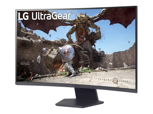 LG Ultragear™ 32GS60QC-B.AEU Gaming-PC-Monitor 32 Zoll (81 cm), VA-Display, QHD-Auflösung (2560 x 1440), 1ms 180 Hz, HDR 10, sRGB99% (CIE1931), AMD FreeSync, neigbar, DisplayPort 1.4, HDMI 2.0 (2) von LG Electronics