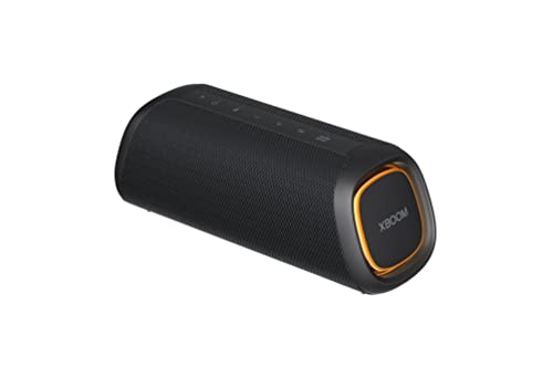 LG XBOOM Go DXG5, tragbarer Bluetooth-Lautsprecher (20 Watt, Google Assistant, Siri, Beleuchtung), Schwarz von LG