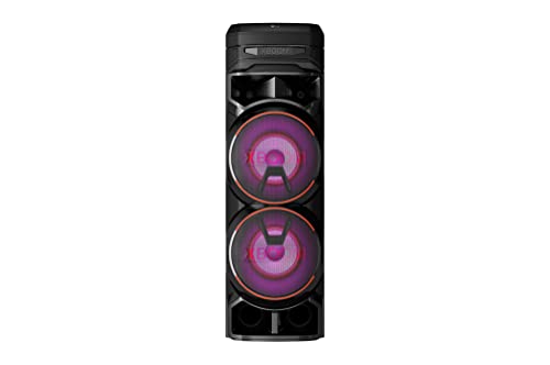 LG XBOOM RNC9, 2-Wege-Soundsystem mit 4 Lautsprechern (Dolby Audio, Karaoke- & DJ-Funktionen, Beleuchtung), Schwarz [Modelljahr 2023] von LG