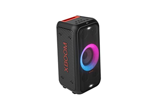 LG XBOOM XL5S, rollbares 2-Wege-Soundsystem (Karaoke- & DJ-Funktionen, Beleuchtung), Schwarz [Modelljahr 2023] von LG
