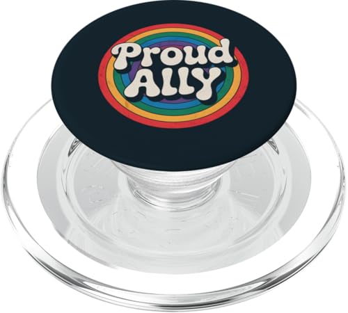 LGBT-Pride-Monat | Vintage Rainbow Proud Ally LGBTQ-Rechte PopSockets PopGrip für MagSafe LGBT-Pride-Monat | Vintage Rainbow Proud Ally LGBTQ-Rechte PopSockets PopGrip für MagSafe von LGBT Pride Celebration Apparel.USA