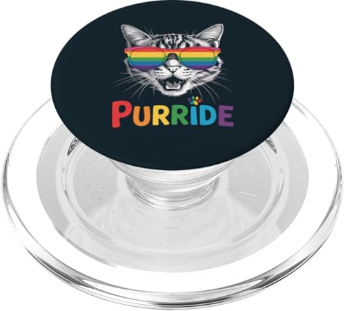 LGBT Pride Month Cat | Purride Cat LGBTQ Kitty Katzenliebhaber PopSockets PopGrip für MagSafe LGBT Pride Month Cat | Purride Cat LGBTQ Kitty Katzenliebhaber PopSockets PopGrip für MagSafe von LGBT Pride Celebration Apparel.USA