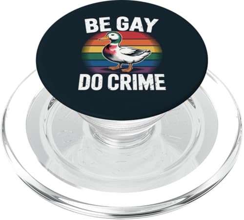 LGBT Pride Month Duck | Lustig Sei Schwul Mach Crime Duck LGBTQ PopSockets PopGrip für MagSafe LGBT Pride Month Duck | Lustig Sei Schwul Mach Crime Duck LGBTQ PopSockets PopGrip für MagSafe von LGBT Pride Celebration Apparel.USA