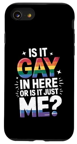 LGBT Pride Month Gay | Ist es hier schwul oder bin es nur ich Hülle für iPhone SE (2020) / 7 / 8 von LGBT Pride Celebration Apparel.USA