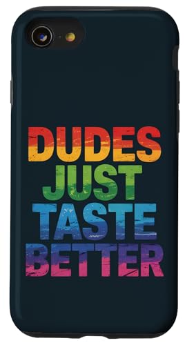 LGBT Pride Month Gay | Jungs schmecken einfach besser Gay Pride Hülle für iPhone SE (2020) / 7 / 8 von LGBT Pride Celebration Apparel.USA