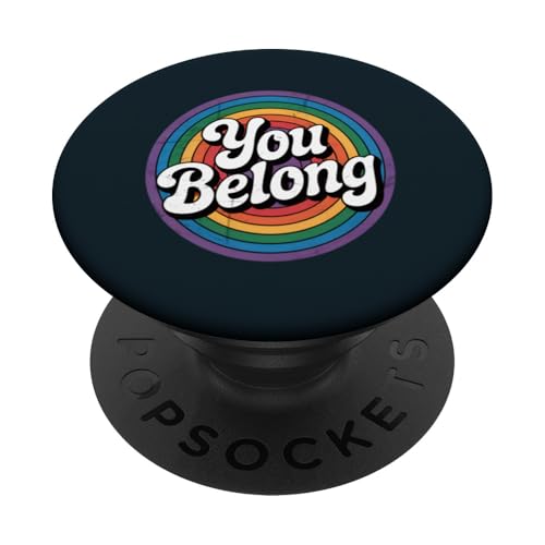 LGBT Pride Month | Inspirierender Retro-LGBT-Artikel von You Belong Pride PopSockets Klebender PopGrip LGBT Pride Month | Inspirierender Retro-LGBT-Artikel von You Belong Pride PopSockets Klebender PopGrip von LGBT Pride Celebration Apparel.USA