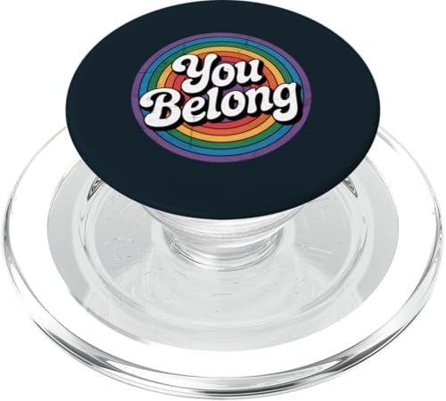 LGBT Pride Month | Inspirierender Retro-LGBT-Artikel von You Belong Pride PopSockets PopGrip für MagSafe LGBT Pride Month | Inspirierender Retro-LGBT-Artikel von You Belong Pride PopSockets PopGrip für MagSafe von LGBT Pride Celebration Apparel.USA