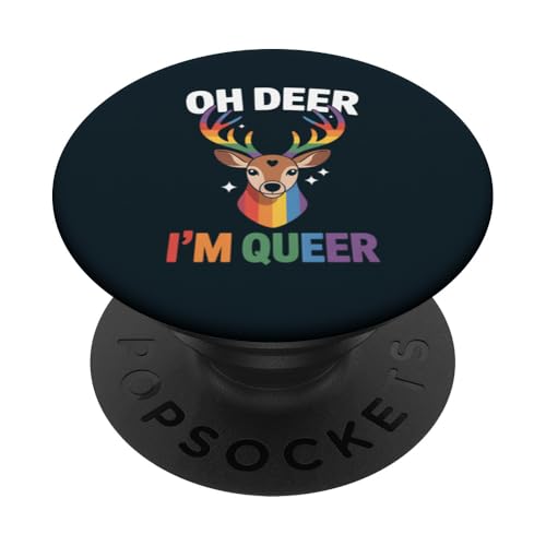 LGBT Pride Month Queer | Vintage Oh Deer Ich bin Queer Pride PopSockets Klebender PopGrip LGBT Pride Month Queer | Vintage Oh Deer Ich bin Queer Pride PopSockets Klebender PopGrip von LGBT Pride Celebration Apparel.USA