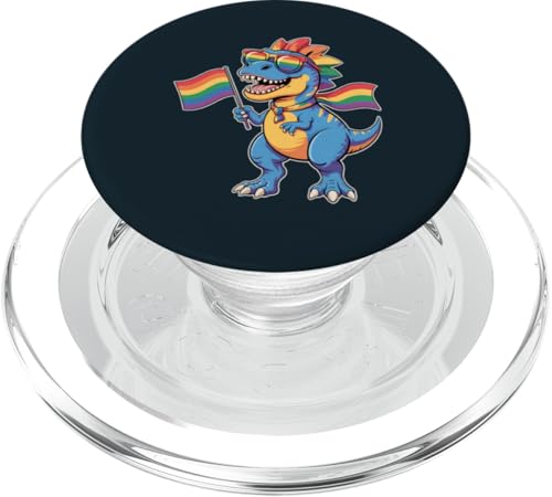 LGBT Pride Month | Regenbogenflagge LGBTQ Pride T-Rex Dinosaurier PopSockets PopGrip für MagSafe LGBT Pride Month | Regenbogenflagge LGBTQ Pride T-Rex Dinosaurier PopSockets PopGrip für MagSafe von LGBT Pride Celebration Apparel.USA