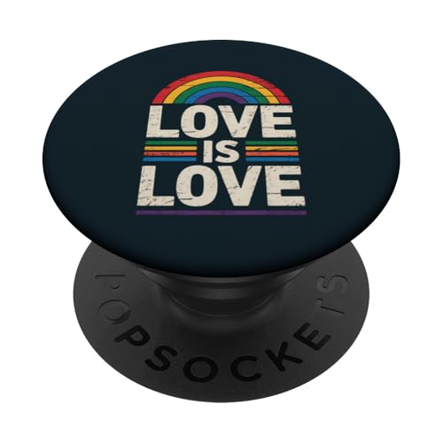 LGBT Pride Month | Retro LGBTQ Pride Regenbogenliebe ist Liebe PopSockets Klebender PopGrip LGBT Pride Month | Retro LGBTQ Pride Regenbogenliebe ist Liebe PopSockets Klebender PopGrip von LGBT Pride Celebration Apparel.USA