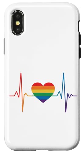 Süßer LGBT Pride Month | Pride Love Pulse Rainbow Heart LGBTQ Hülle für iPhone X/XS Süßer LGBT Pride Month | Pride Love Pulse Rainbow Heart LGBTQ Hülle für iPhone X/XS von LGBT Pride Celebration Apparel.USA