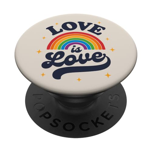 LGBTQ Love Is Love Gay Pride LGBT Ally Rainbow Flag Vintage PopSockets Klebender PopGrip von LGBT Rainbow Co