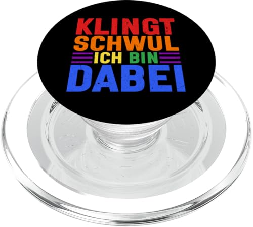 Klingt Schwul Ich Bin Dabei LGBT Pride Schwul Lesbisch PopSockets PopGrip für MagSafe Klingt Schwul Ich Bin Dabei LGBT Pride Schwul Lesbisch PopSockets PopGrip für MagSafe von LGBT Regenbogen Mensch Pride Monat Schwule Paare