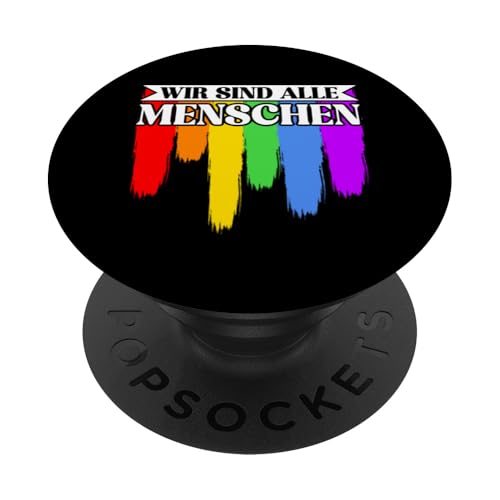 Wir Sind Alle Menschen LGBT Pride Schwul Lesbisch PopSockets Klebender PopGrip von LGBT Regenbogen Mensch Pride Monat Schwule Paare