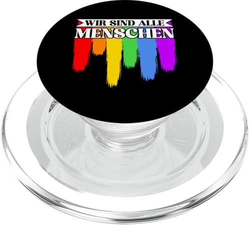 Wir Sind Alle Menschen LGBT Pride Schwul Lesbisch PopSockets PopGrip für MagSafe Wir Sind Alle Menschen LGBT Pride Schwul Lesbisch PopSockets PopGrip für MagSafe von LGBT Regenbogen Mensch Pride Monat Schwule Paare