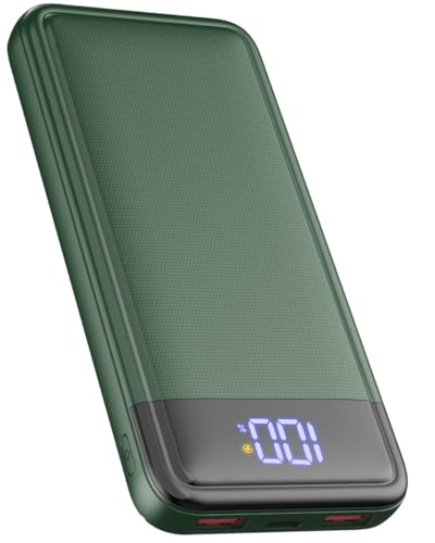 Power Bank 13800mAh, 22.5W Powerbank, Externer Handyakku Schnellladen USB C Input & Output mit LED Anzeige, PD3.0 QC4.0 Tragbares Ladegerät Kompatibel mit iPhone 16 15 14 13 12 Pro Max.(Grün) von LGXS