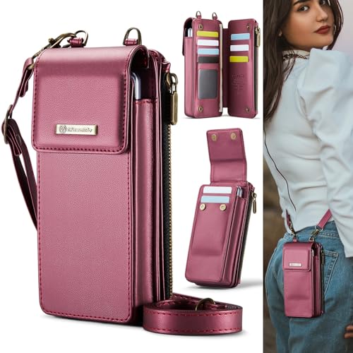 Handytasche für Damen und Herren, kompatibel mit Galaxy Z Fold 6/5/4/3, universelle Handyhülle, Crossbody-Tasche, Schultergurt, mit Kartenhalter, Riemen, PU-Leder, RFID-blockierend, Klappetui Handytasche für Damen und Herren, kompatibel mit Galaxy Z Fold 6/5/4/3, universelle Handyhülle, Crossbody-Tasche, Schultergurt, mit Kartenhalter, Riemen, PU-Leder, RFID-blockierend, Klappetui von LGZADD