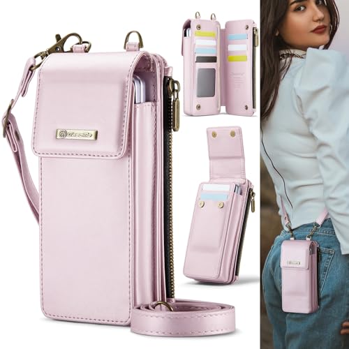 Handytasche für Damen und Herren, kompatibel mit Galaxy Z Fold 6/5/4/3, universelle Handyhülle, Crossbody-Tasche, Schultergurt, mit Kartenhalter, Riemen, PU-Leder, RFID-blockierend, Klappetui Handytasche für Damen und Herren, kompatibel mit Galaxy Z Fold 6/5/4/3, universelle Handyhülle, Crossbody-Tasche, Schultergurt, mit Kartenhalter, Riemen, PU-Leder, RFID-blockierend, Klappetui von LGZADD