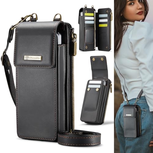 Handytasche für Damen und Herren, kompatibel mit Galaxy Z Fold 6/5/4/3, universelle Handyhülle, Crossbody-Tasche, Schultergurt, mit Kartenhalter, Riemen, PU-Leder, RFID-blockierend, Klappetui Handytasche für Damen und Herren, kompatibel mit Galaxy Z Fold 6/5/4/3, universelle Handyhülle, Crossbody-Tasche, Schultergurt, mit Kartenhalter, Riemen, PU-Leder, RFID-blockierend, Klappetui von LGZADD