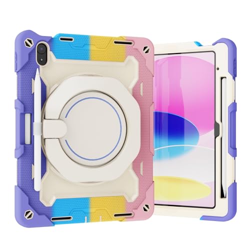 Kinder-Schutzhülle, kompatibel mit iPad 11. Generation A16 11 Zoll 2025, 360° drehbarer Griff, Ständer, 3-in-1, bruchfeste Schale, sturzsicher, Schultergurt, Regenbogenrosa Kinder-Schutzhülle, kompatibel mit iPad 11. Generation A16 11 Zoll 2025, 360° drehbarer Griff, Ständer, 3-in-1, bruchfeste Schale, sturzsicher, Schultergurt, Regenbogenrosa von LGZADD