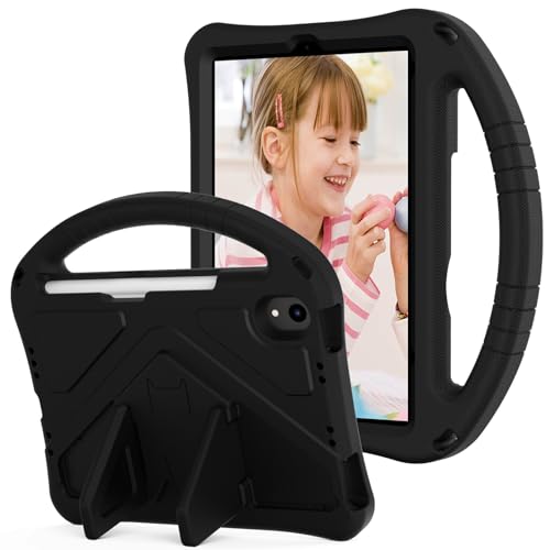 Kinder-Schutzhülle, kompatibel mit iPad Mini 7 (A17 Pro) 2024, 21,1 cm (8,3 Zoll), leichte, stoßfeste EVA-Schutzhülle, sturzsicher, stoßfest, kompatibel mit iPad Mini 7 Tablet-Hülle, Schwarz von LGZADD
