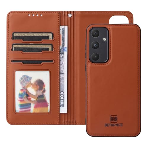 Kompatibel mit Galaxy A55, Brieftaschen-Schutzhülle, abnehmbare Rückseite, mit Kartenhalter/Handschlaufe, PU-Leder, Klapphülle mit magnetischem Ständer, stoßfest, kompatibel mit Galaxy A55, Braun Kompatibel mit Galaxy A55, Brieftaschen-Schutzhülle, abnehmbare Rückseite, mit Kartenhalter/Handschlaufe, PU-Leder, Klapphülle mit magnetischem Ständer, stoßfest, kompatibel mit Galaxy A55, Braun von LGZADD