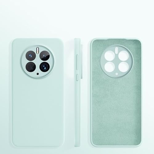 Kompatibel mit Huawei Mate 50 Pro, vollständiger Kameraschutz, stoßfest, vollständig abgedeckt, weiche Gel-Gummi-Schutzhülle mit kratzfestem, weichem Mikrofaser-Futter (Dunkelgrün) von LGZADD