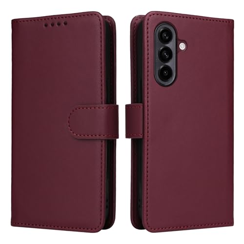 Kompatibel mit Samsung Galaxy A56 5G, Brieftaschen-Hülle, abnehmbare Rückseite, mit Kartenhalter/Handschlaufe, PU-Leder, Klapphülle mit magnetischem Ständer, stoßfest, kompatibel mit Samsung Galaxy von LGZADD