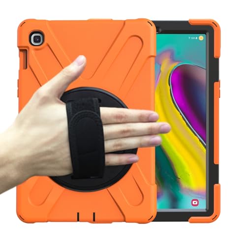 Kompatibel mit Samsung Galaxy Tab S5e 10.5 2019 T720 T725 T727 Hülle, robust, stoßfest, Fallschutz mit Schultergurt, kompatibel mit Kinder-Silikonhülle, Orange Kompatibel mit Samsung Galaxy Tab S5e 10.5 2019 T720 T725 T727 Hülle, robust, stoßfest, Fallschutz mit Schultergurt, kompatibel mit Kinder-Silikonhülle, Orange von LGZADD